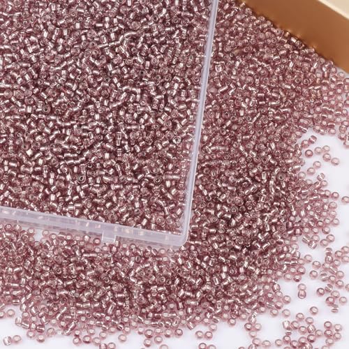 5100 Pcs Size 8/0 Glass Seed Beads, 3 mm Burgundy Small Mini Spacer Loose Pony Beads for Jewelry Making and DIY Crafts - color: Burgundy, size: Medium