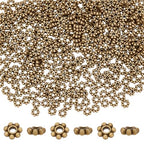 PH PandaHall 300pcs 6mm Flower Spacer Beads, Antique Bronze Alloy Daisy Spacers Snowflake Loose Beads Floral Metal Jewelry Spacers for DIY Bracelet Necklace Earring Jewelry Making Supplies - color: Antique Bronze