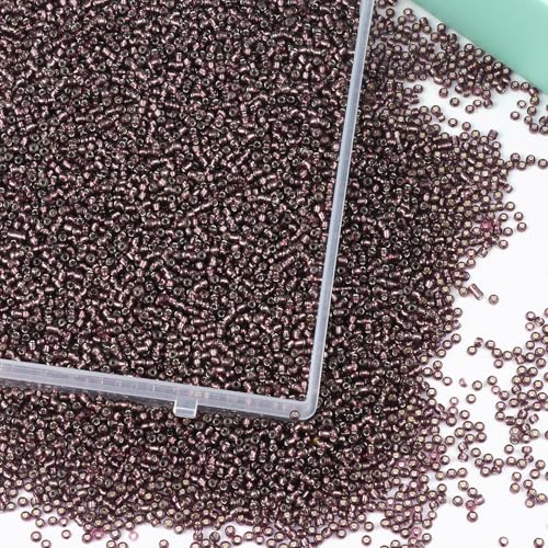 10100 Pcs Size 11/0 Glass Seed Beads, 2 mm Burgundy Small Mini Spacer Loose Pony Beads for Jewelry Making and DIY Crafts - color: Burgundy, size: Small