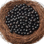 6mm Massive Beads Natural Wooden Round Loose Beads Jewelry Making with Thread 200 PCS(Black Ebony Wood, 6mm) - color: Black Ebony Wood, size: 6mm