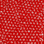 1200pcs 4×7mm Alphabet Beads Transparent Red Roude Acrylic White Letter Beads, for Bracelets and Jewelry Making - color: style 15, size: 4×7mm(Round)
