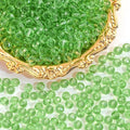 500PCS 6mm Round Crystal Glass Beads Faceted Spacer Beads Bulk for Jewelry Making Bracelets Necklace Earring Pendants Craft (Light Green) - color: Light Green, size: 6mm