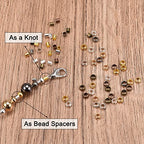 uxcell 1000Pcs Crimp Tube Beads, 2x2mm Brass Tube Crimp End Spacer Beads Tiny Stoppers for Bracelet Jewelry Making DIY, Copper - color: Copper, size: 2x2mm