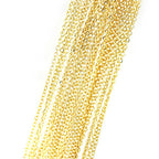 10PCHN 10pcs 17.5inch 16K Gold Plated Finished Cable Chain Necklace Bulk Discount Jewelry Supply - color: Gold