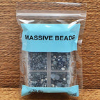 4000Pcs Mixed Size Hot Fix Round Crystals Gems Glass Stones Hotfix Flat Back Rhinestones (Black Diamond) - color: Black Diamond, size: 4000 Count (Pack of 1)