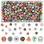 Looconi 200pcs Halloween Clay Beads for Jewelry Making DIY Crafts Bracelet