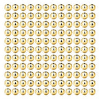 200pcs Gold Smooth Round Spacer Beads - Gold Plated Brass, Tarnish Resistant, Seamless Loose Connector Beads for DIY Bracelet Jewelry Making (4mm/0.16 inch) - color: 4mm/0.16 inch (Gold)