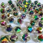 Mixed Lots Shiny AB Color Acrylic Faceted Cube Bead DIY Beading Hairband Bracelets Necklace Craft Embelishment (Gradient-Cube) - color: Gradient-Cube