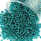 2100 Pcs Size 6/0 Glass Seed Beads, 4 mm Teal Small Mini Spacer Loose Pony Beads for Jewelry Making and DIY Crafts - color: Teal, size: Large