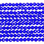 MJDCB 3mm Faceted Natural Sapphire Spinel Round Loose Beads for Jewelry Making DIY Bracelet Necklace - color: Sapphire Spinel
