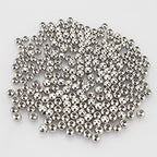 LolliBeads (R) Platinum Smooth Round Metal Beads 4 mm 600 Pcs - color: Platium 600 Pcs 4mm