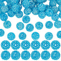 50PCS 20MM Blue Rhinestone Sparkly Beads with Hole Round Resin Bubblegum Disco Ball Shiny Crystal Charms Loose Spacer Bead Bulk for Jewelry Making Bracelets Earrings Keychains DIY Crafts - color: Blue, size: 20mm 50pcs