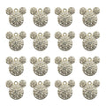 16-Pcs Crystal Jewelry Making Charms Silver Pendant Charm For Women Making Jewelry Crafts Rhinestone Charms - color: Mouse