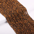 110pcs 3mm Natural Tiger Eyes Stone Loose Round Beads Gemstone Smooth Samll Spacer Beads for jewerly Making Bracelet Necklace - color: tiger eyes, size: 3 mm