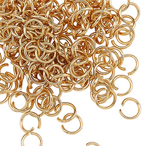 DanLingJewelry 200 pcs 304 Stainless Steel 23 Gauge Open Jump Rings 5mm for Jewelry Making Connectors Jewelry Finding Golden Color - color: 200 pcs - ф5mm δ 0.7mm - Golden