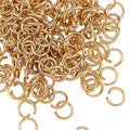 DanLingJewelry 200 pcs 304 Stainless Steel 23 Gauge Open Jump Rings 5mm for Jewelry Making Connectors Jewelry Finding Golden Color - color: 200 pcs - ф5mm δ 0.7mm - Golden