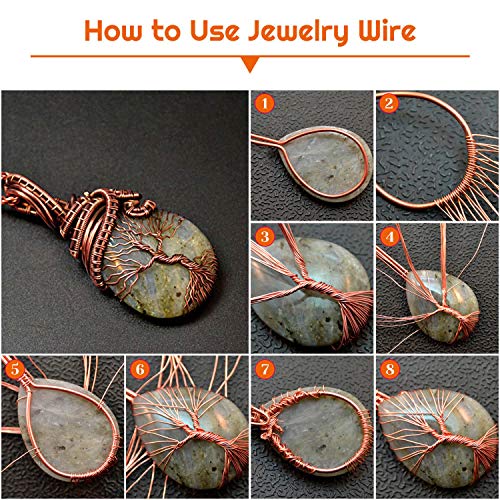 anezus 20 Gauge Jewelry Wire, 28 Yards Craft Wire Tarnish Resistant Copper Beading Wire for Jewelry Making Supplies and Crafting(Copper) - color: Copper