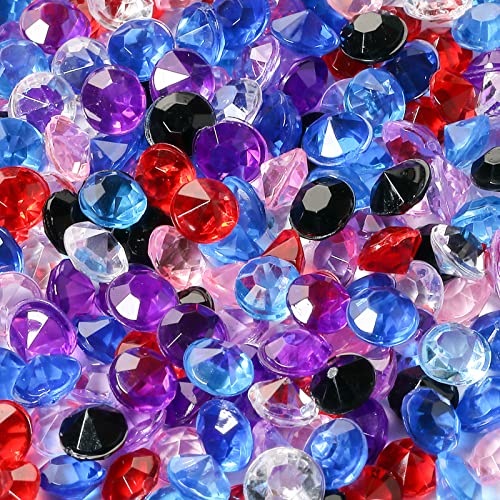 ZKC 10mm 1000PCS Crystal Acrylic Diamond Vase Fillers Beads for Wedding Centerpiece Table Scatter Shower Party Vase Beads Decorations(Mix) - color: Mix