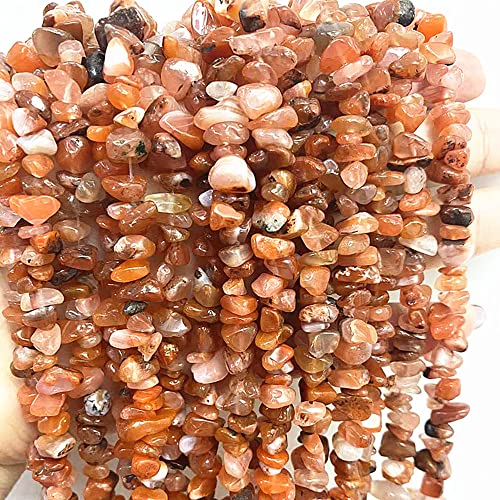 3-5mm Natural Red Agate Gemstone Chips Loose Beads Semi Precious for Jewelry Making DIY Handmade Craft Supplies 1 Strand per Bag Approxi 32" - color: Red Agate
