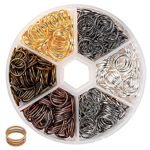 BEADNOVA 10mm Open Jump Rings for Keychains Assorted Colors Jewelry Jump Rings for Jewelry Making (300Pcs) - color: 10mm, 300pcs