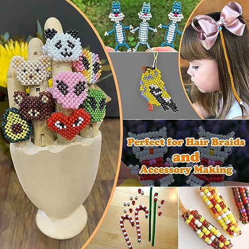 QPIXVB 1100pcs Pony Beads,Beads for Jewelry Making,Friendship Bracelet Bead Kit,Hair Beads Bead for Crafts,Bracelets Making,Necklace Keychain - color: orange beads