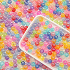 8mm Acrylic Beads 600pcs AB Color Transparent Bead Spacer Bubble Beads Plastic Crafts Bead for DIY Necklaces Bracelets Earrings Jewelry Making (Pink&Blue&Purple) - color: pink&blue&purple
