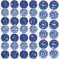 40 Pcs 20 mm Rhinestone Beads Bulk Crystal Round Disco Ball Chunky Bubblegum Beads for Pens Bracelets Charms Craft European Style Jewelry Making Supplies Christmas(Dark Blue) - color: Dark Blue