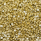 1000Pcs Acrylic Number Beads Round Number Round Beads 4x7mm Mixed Number Beads, for Jewelry Bracelets Necklaces Key Chains Making (Gold) - color: Gold