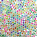 Amaney 600pcs 4x7mm Letter Beads Colorful Letter for Jewelry Making Glows in The Dark - color: Colorful Luminous