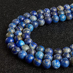 45pcs 8mm Natural Lapis Lazuli Beads Gemstone Beads Round Loose Beads for Jewelry Making - color: Lapis Lazuli, size: 8mm