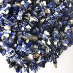 90 Inches Sodalite Irregular Shaped Crystal and Healing Tumbled Chip Stone Beads for Jewelry Making - color: Blue-Sodalite