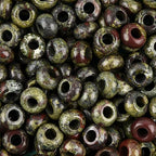 20Pcs Natural Dragon Blood Large Hole Beads, 8x14mm Rondelle Gemstone Spacer Beads 6mm Big Hole for Jewelry Making, Beading Bracelets, Macrame & Hair Braiding - color: Dragon Blood