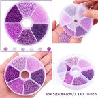 1 Box 3900pcs Mixed Color 2mm Glass Seed Beads-Small Round Spacer Loose Czech Beads for Jewelry Making Embroidery Accessories, (Pink) - color: Pink
