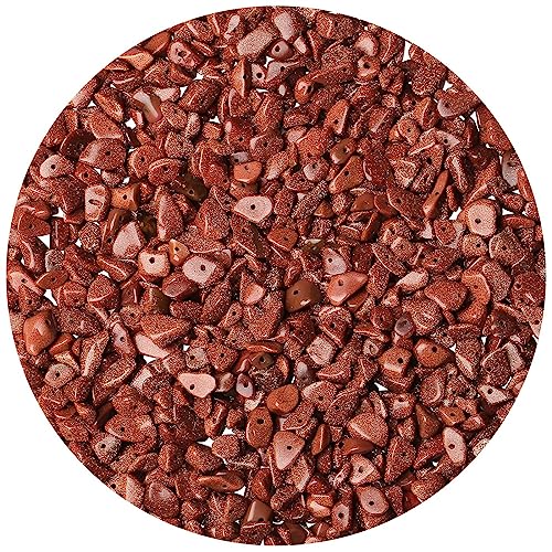 LAIDANLA Gold Sandstone 400pcs Natural Chip Stone Beads 5-8mm Healing Crystal Irregular Gemstones Drilled DIY Loose Rocks Bead Crystal for Bracelet Earrings Necklace Jewelry Making Crafting - color: X-Gold Sandstone