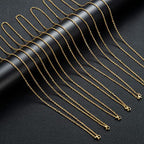TOSCALINA 20 Pack Necklace Chains Gold Plated Stainless Steel Cable Chain Necklace Bulk for Jewelry Making, 24 Inches - size: 24 Inches