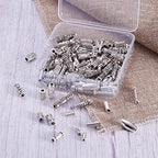 Beadthoven 150pcs/Box Tibetan Style Alloy Tube Beads Mixed Antique Silver Metal Column Spacers Beads for DIY Bracelet Necklace Jewelry Making Supplies - color: Antique Silver-Column