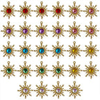 Sun Star Charms Baroque Boho Crystal Gold Plated Resin Gypsy Pendant Alloy for Jewelry Making DIY Craft Bracelet Necklace Earring - color: Sun-Mix-28Pcs