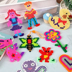 20 Pieces 5mm Fuse Beads Pegboards Clear Animal Shape Plastic Pegboards Craft Tray with 20 Pieces Colorful Cards for Kids DIY Craft Beads (Pack of 2) - size: zzzz-s (Pack of 2)