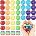 40 Pcs 20 mm Rhinestone Beads Bulk Crystal Round Disco Ball Chunky Bubblegum Beads for Pens Bracelets Charms Craft European Style Jewelry Making Supplies Christmas(Rainbow) - color: Rainbow