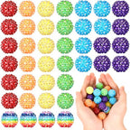 40 Pcs 20 mm Rhinestone Beads Bulk Crystal Round Disco Ball Chunky Bubblegum Beads for Pens Bracelets Charms Craft European Style Jewelry Making Supplies Christmas(Rainbow) - color: Rainbow