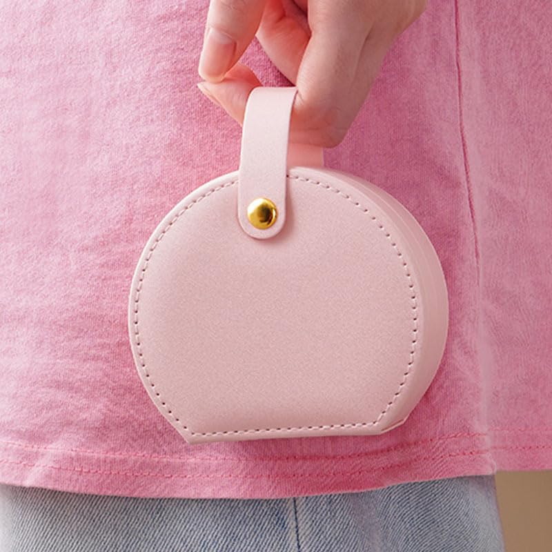Personalized Travel Jewelry Case, Custom Leather Customized Jewelry Organizer Box w/Name & Birth Flower Month - Birthday Gifts for Women Mom Jewelry Travel Case - style: 03-Birthflower