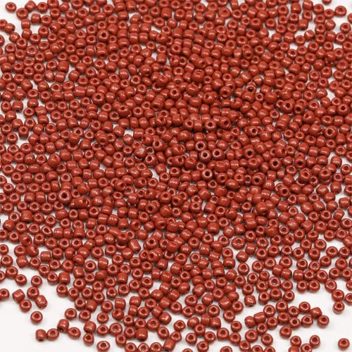 Size 6/0 Crafts Glass Seed Beads 4mm Coffee Beads for Jewelry Making (Total About 100g About 1200pcs) - color: Coffee