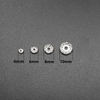 200PCS Rondelle Spacer Beads 6mm Silver Plated Czech Black Crystal Rhinestone for Jewelry Making - color: 200Pcs Silver Plated/Black, size: 6mm