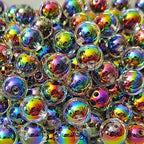 Mixed Lots Shiny AB Color Acrylic Faceted Bead DIY Beading Hairband Bracelets Necklace Craft Embelishment (Gradient-Round) - color: Gradient-Round