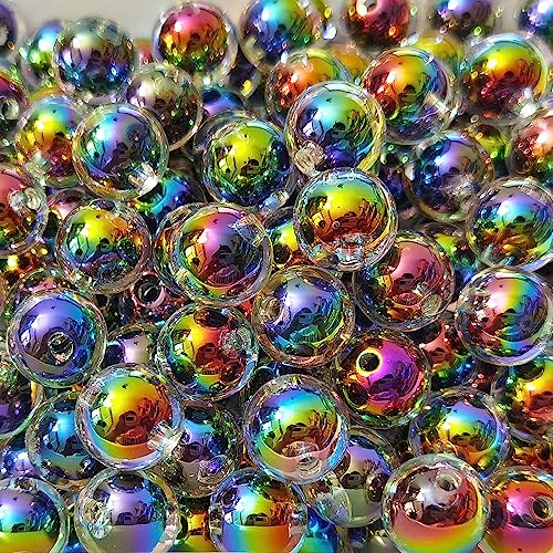 Mixed Lots Shiny AB Color Acrylic Faceted Bead DIY Beading Hairband Bracelets Necklace Craft Embelishment (Gradient-Round) - color: Gradient-Round