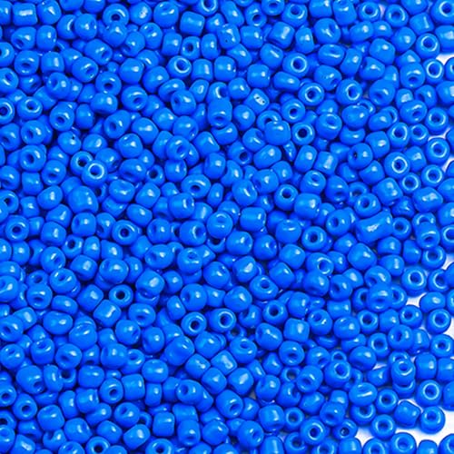 5000pcs Glass Seed Beads, 3mm 8/0 Small Individual Color Seed Beads Mini Pony Bulk for DIY Bracelet Necklaces Wrist Jewelry Making, Blue - color: Blue