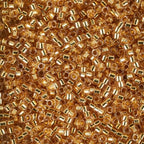 Miyuki Delica Seed Beads – Size 11/0 (1.6 mm), DB2521, Gold Plate Royal-Lined, 7.2 g, Approx. 1440 Beads, Made in Japan - color: DB2521 - Gold Plate Royal-Lined
