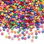 ToBeIT 1000Pcs Alphabet Letter Beads Gold Acrylic Beads Round Colour Plastic Beads for DIY Bracelet Necklace Craft Making(Purple-Gold - color: bgcolor-gold(purple)
