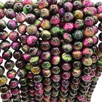 ABCGEMS High-Flash Galaxy Tiger's Eye Beads from Africa (Blend of Green & Purple Hues that Mimic The Beauty of The Galaxy) DIY Jewelry Making Beading Supplies - Smooth Round 10mm - color: Galaxy Tiger Eye- Green (Africa)