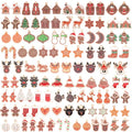 SANNIX 110Pcs/55 Pairs Christmas Charms, Gingerbread Man Charm Holiday Gold Enamel Pendants for DIY Bracelet, Necklaces, Earrings Craft Supplies - style: Gingerbread Charms